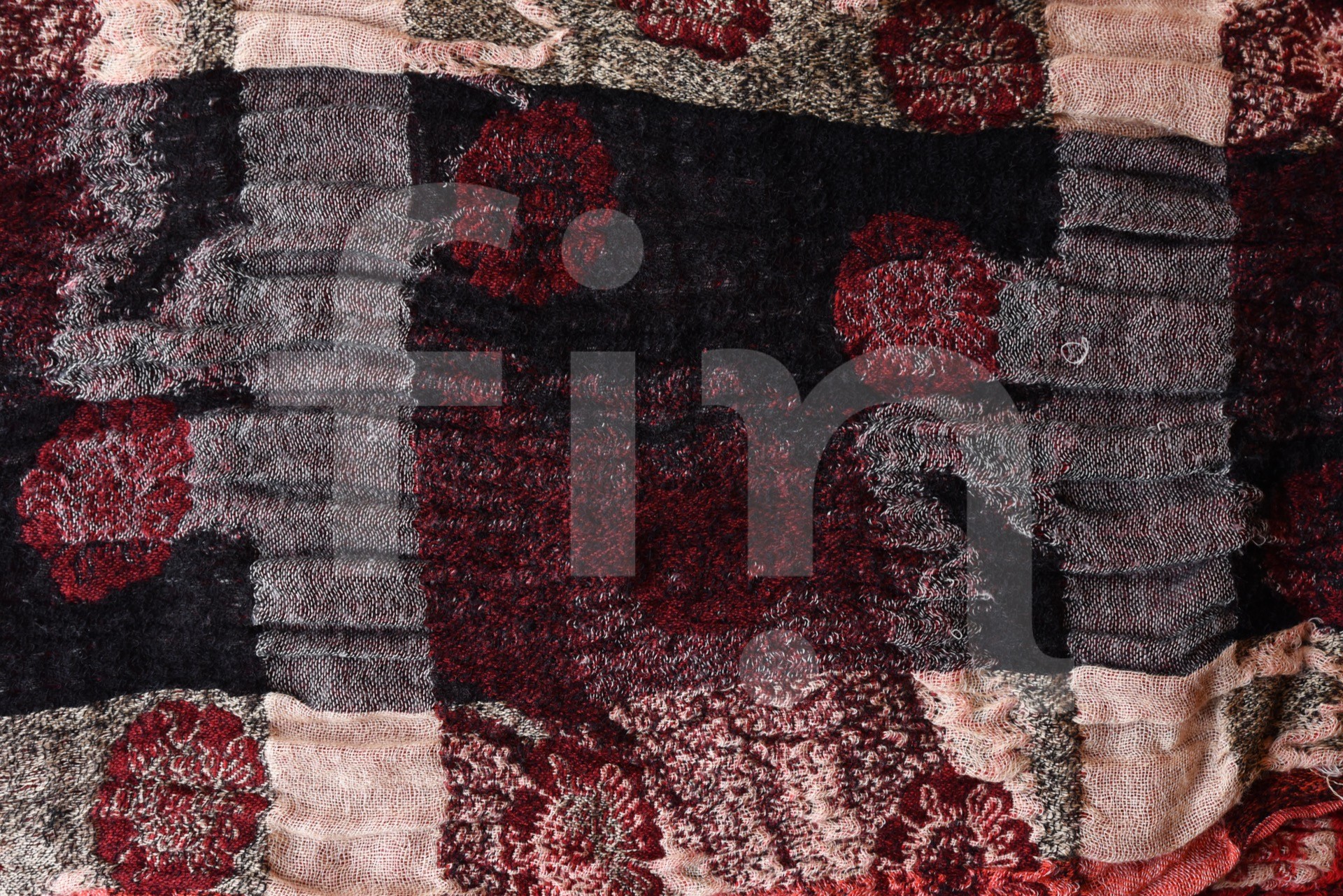 texture of fabric flowers in pastel colors