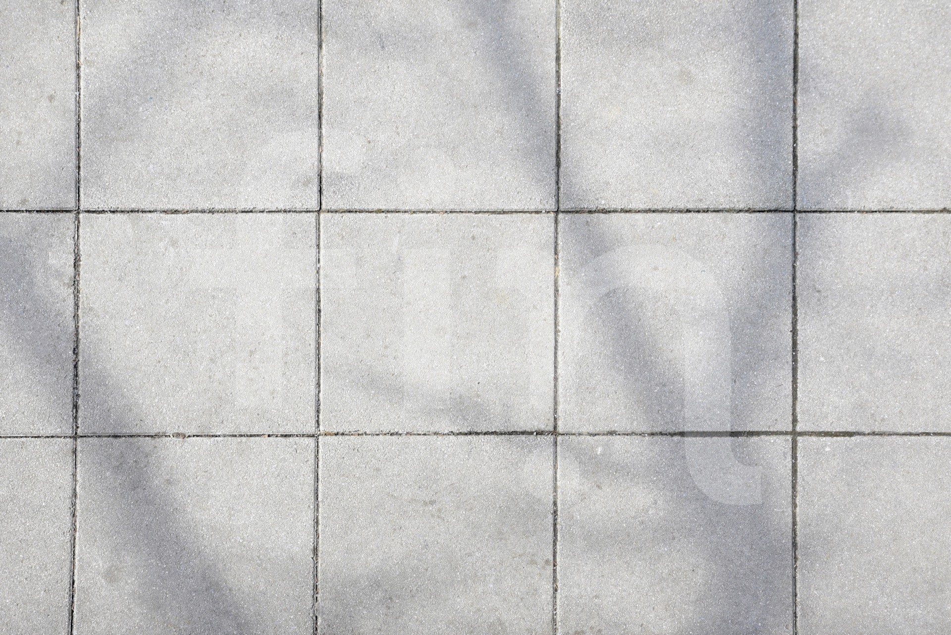 Paving slabs square with shadows
