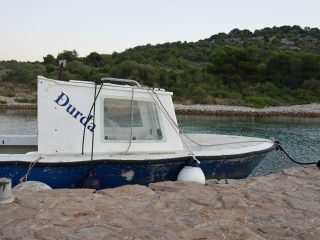 Đurđa old boat in the sea