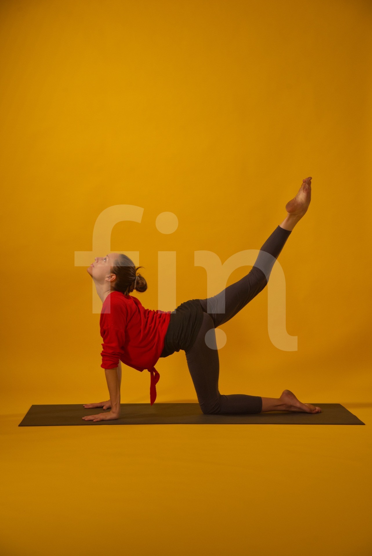 Yoga pose cat cow pose variation