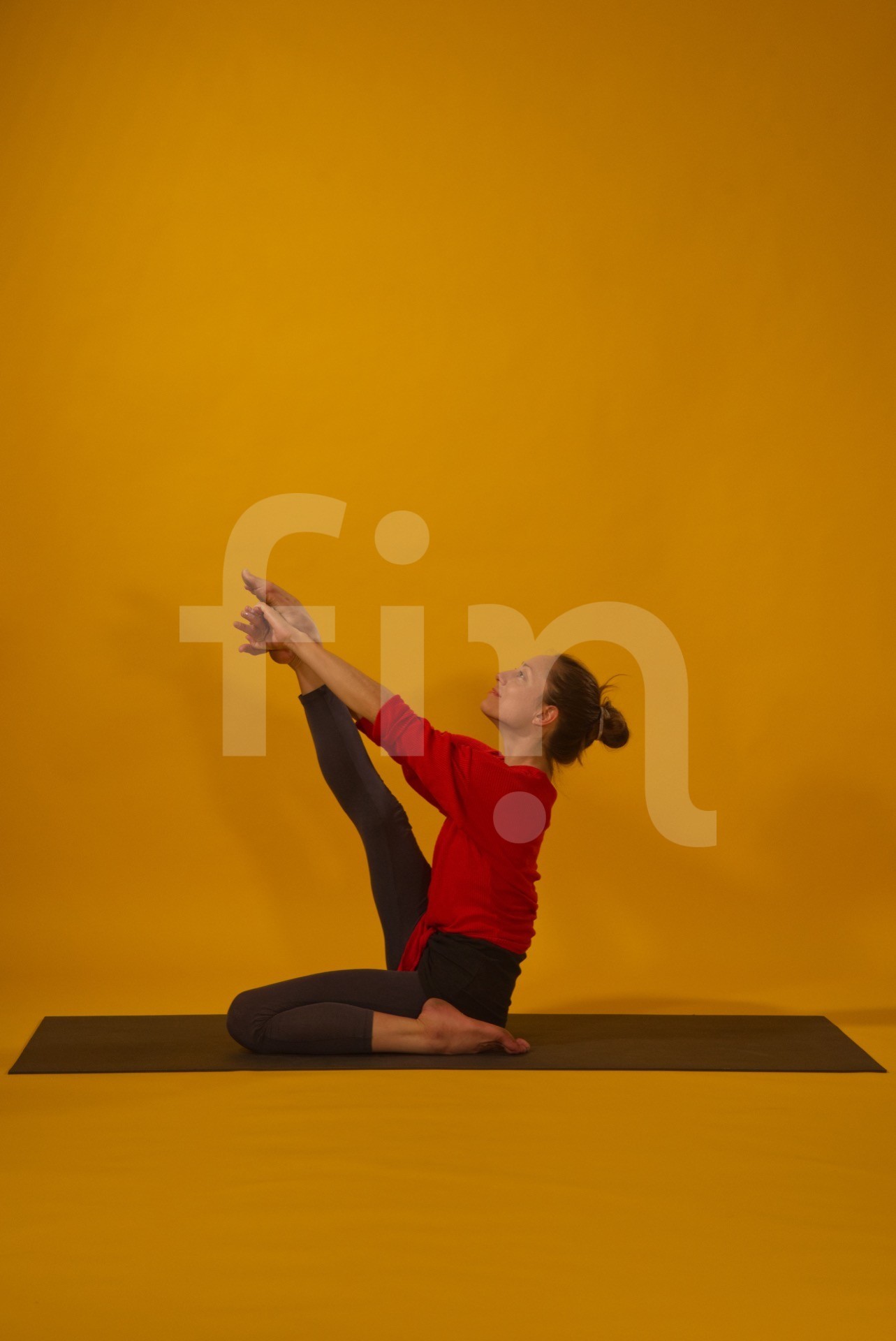 Krounchasana yoga asana Heron pose