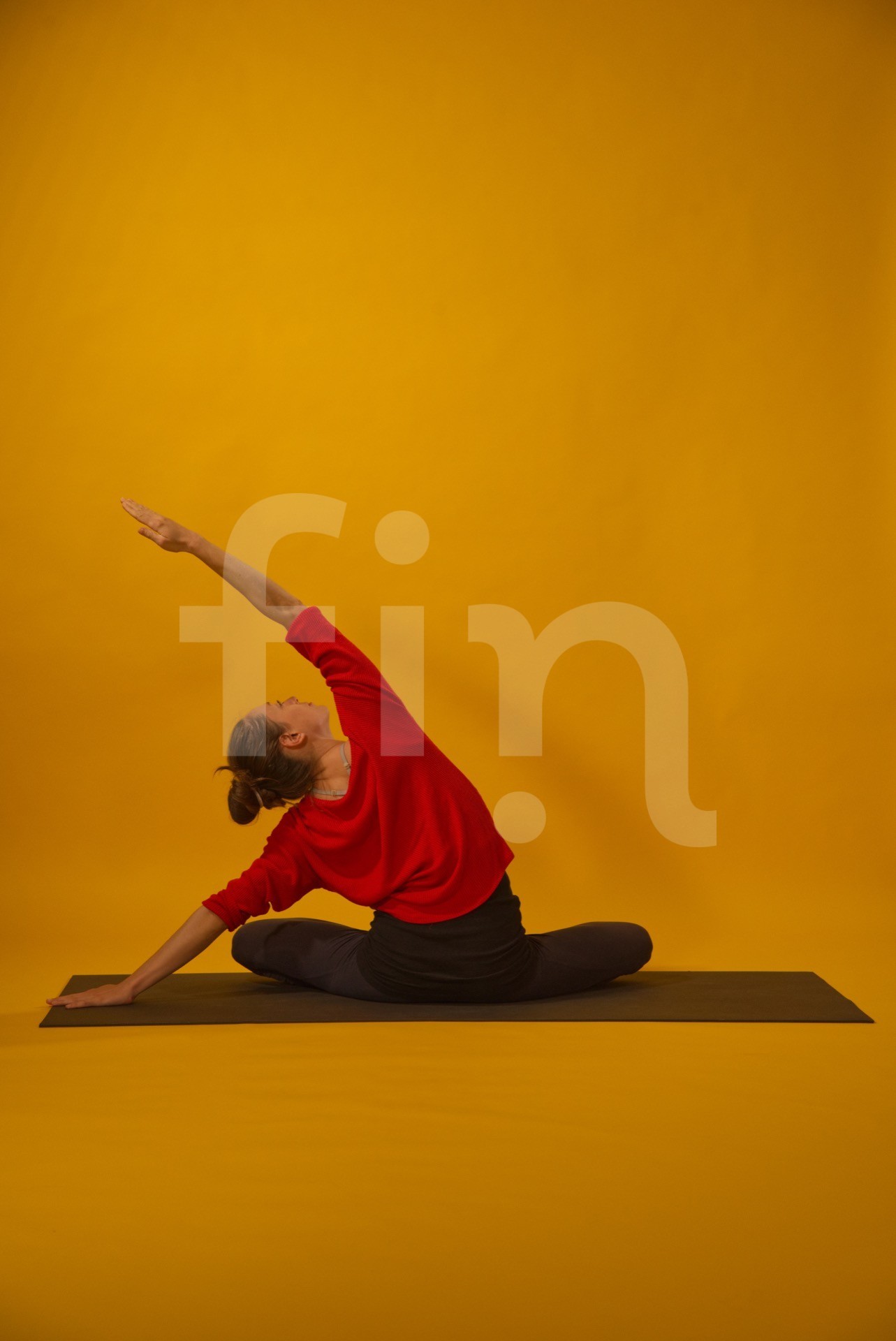 Yoga pose strech to the side