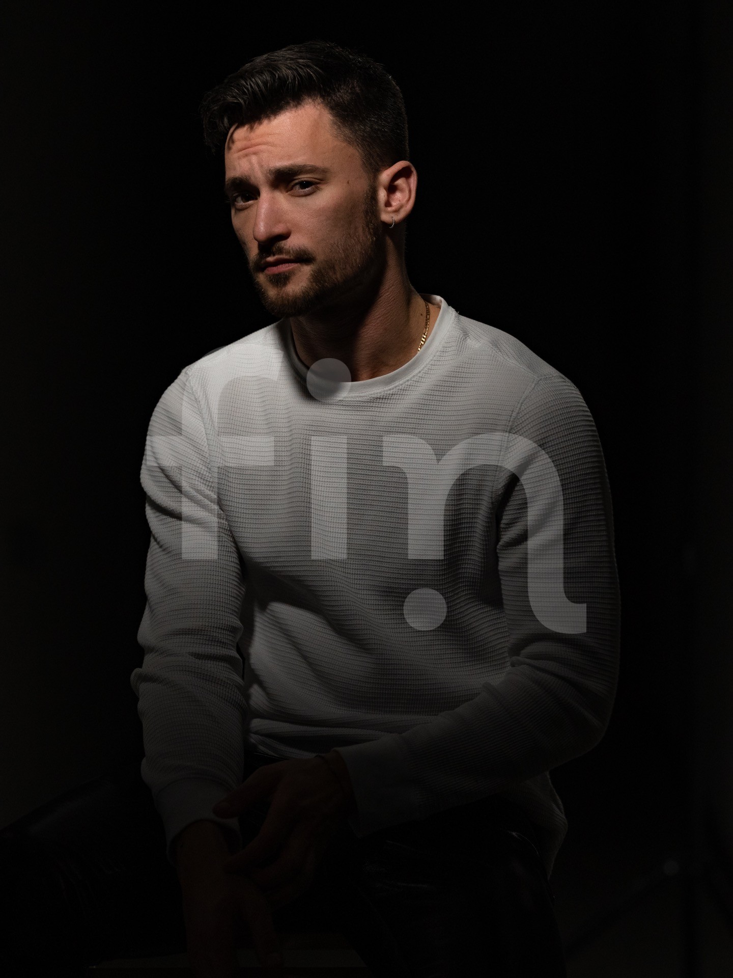 Portrait of a young boy contoured light