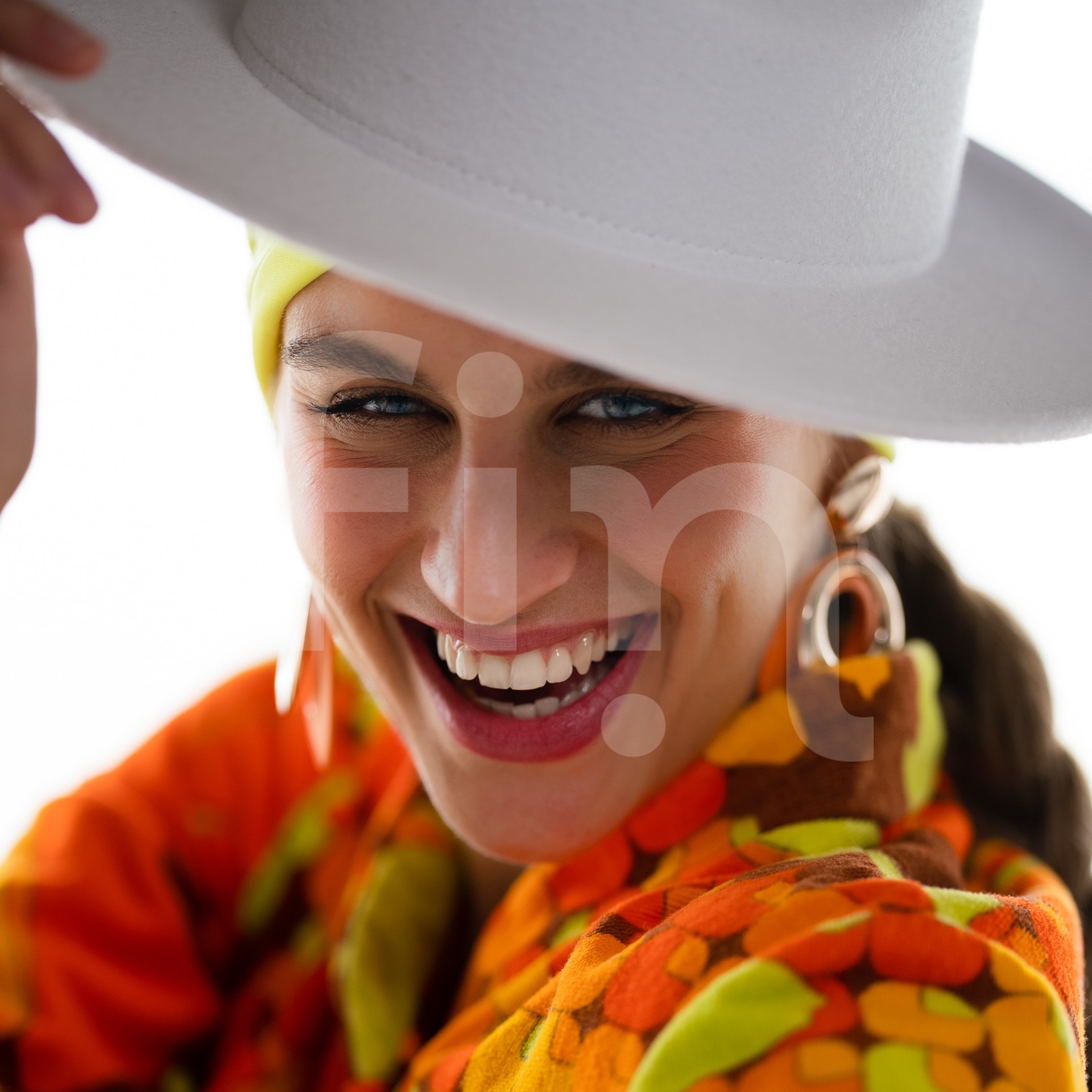 Yellow-orange styling girl portrait