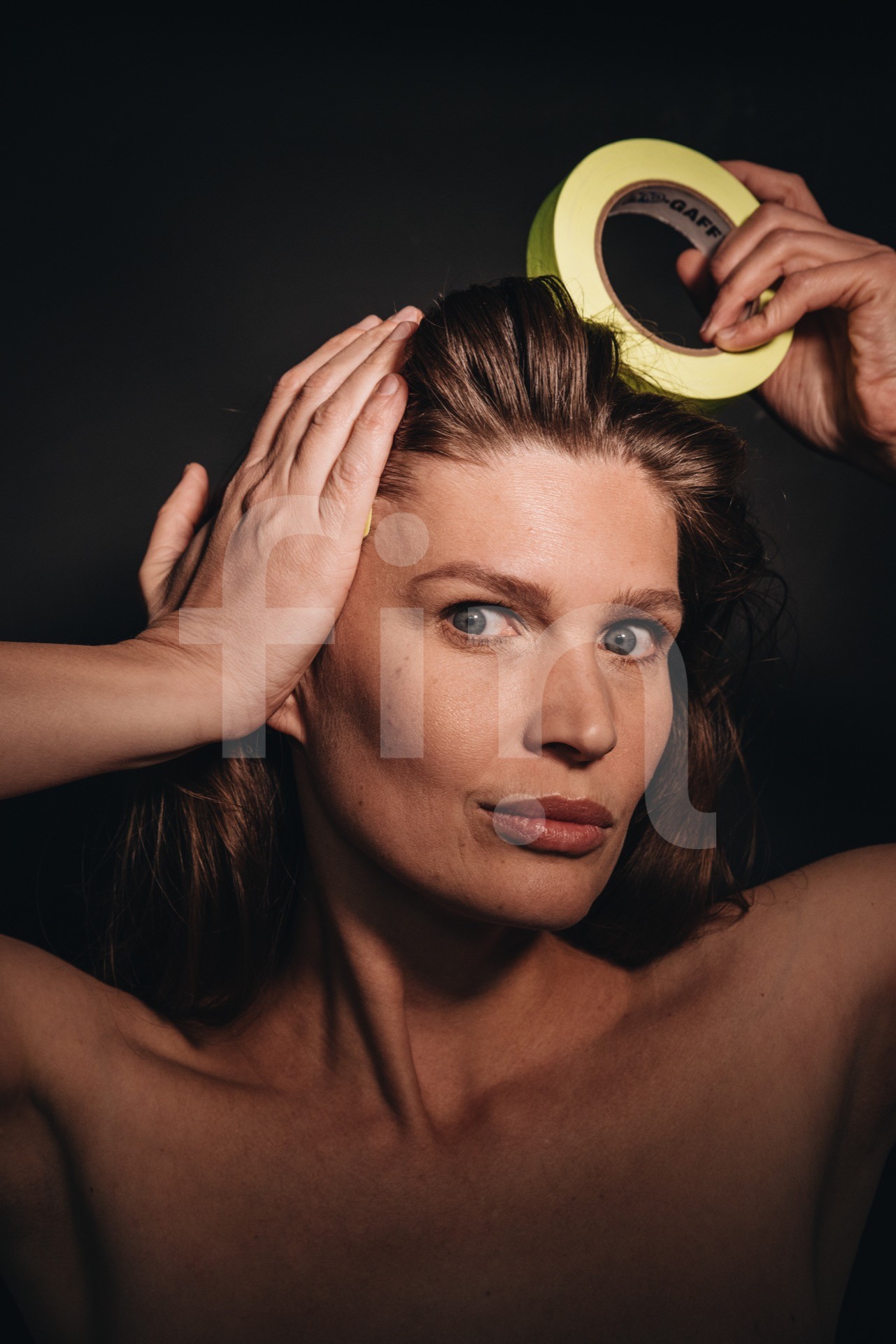 Nude beauty women portrait low key