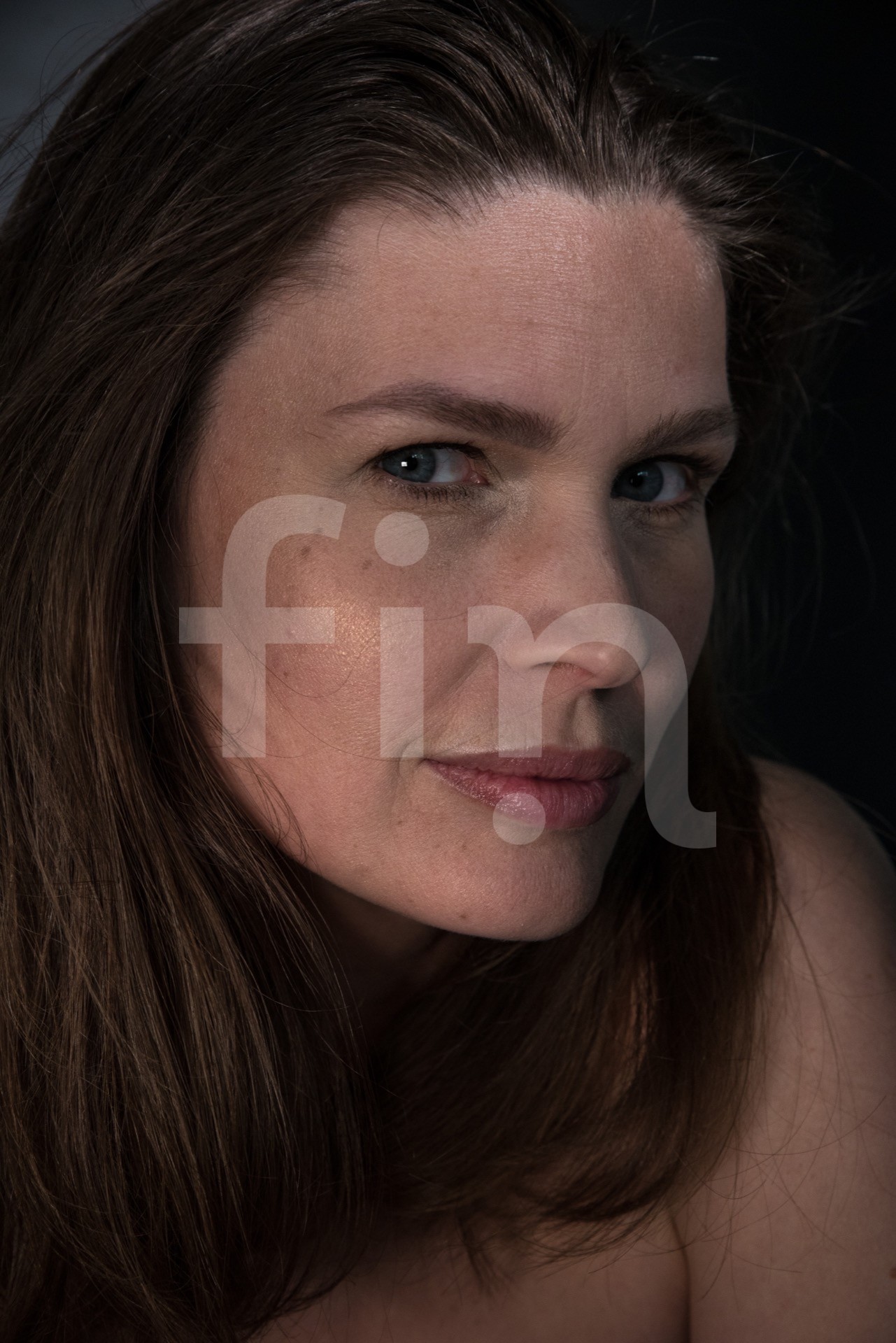 Nude beauty women portrait low key